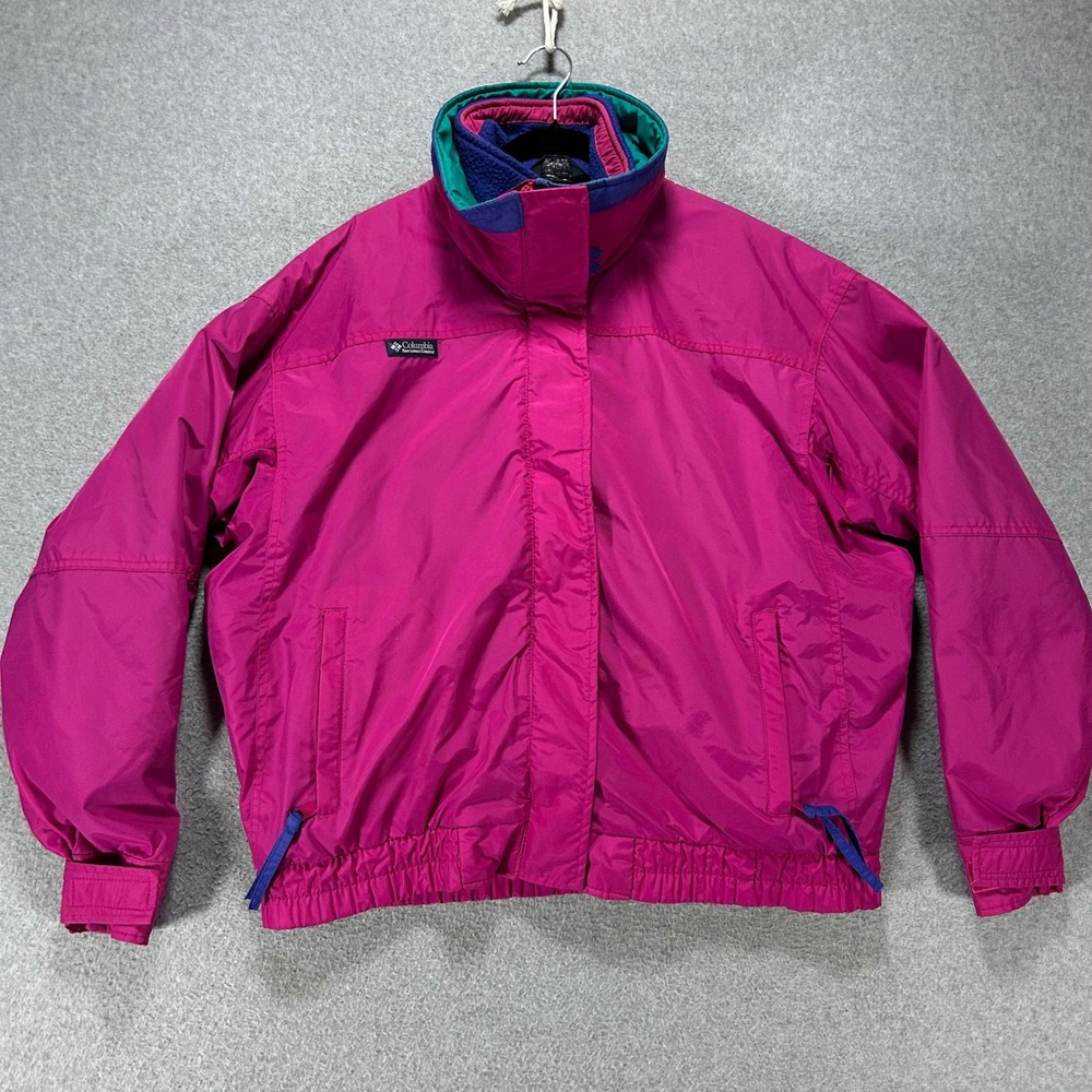 Columbia Jacket Bugaboo Womens XL Pink Nylon 3-in-1 Retro Ski Vintage